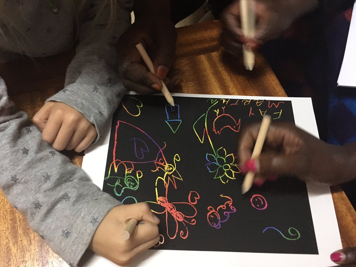 ChildLifeMorgan's tweet photo. Thank you @PlayopolisToys for the amazing #scratch-lite art activities for the #Childlife program @sallytestcentre @MTRH2014 @Shoe4Africa https://t.co/Xg9fbQ4TCd