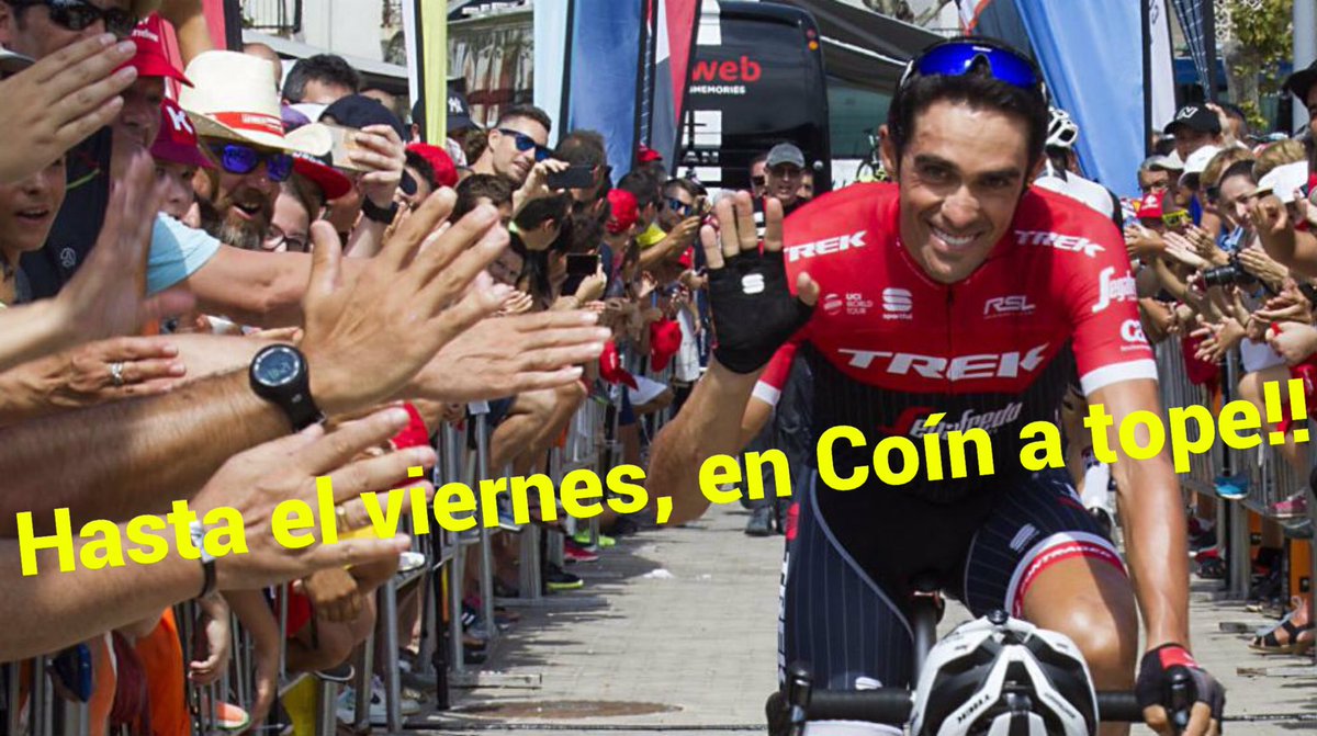 Coin_Deportes's tweet photo. Etapa 13 de la @lavuelta Coín-Tomares !! Viernes 1 de septiembre a las 12:30h desde el parque periurbano @AytoCoin Ven!! Te esperamos!! https://t.co/zGmGHpZeMj