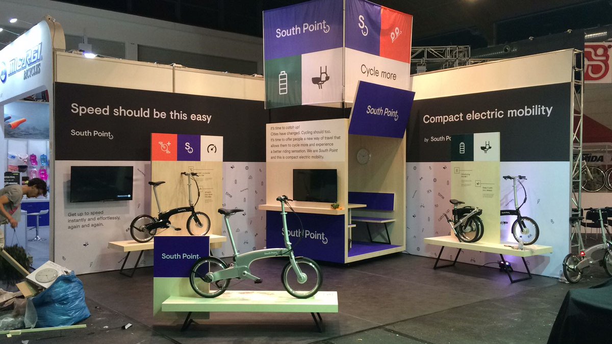 77A's tweet photo. South Point Mark1
#Compact #e-bike #roll-when-folded on 18" clear wheels #battery-in-frame #affordable #4humans
Booth B2-306 #eurobike https://t.co/IJNebjXU76