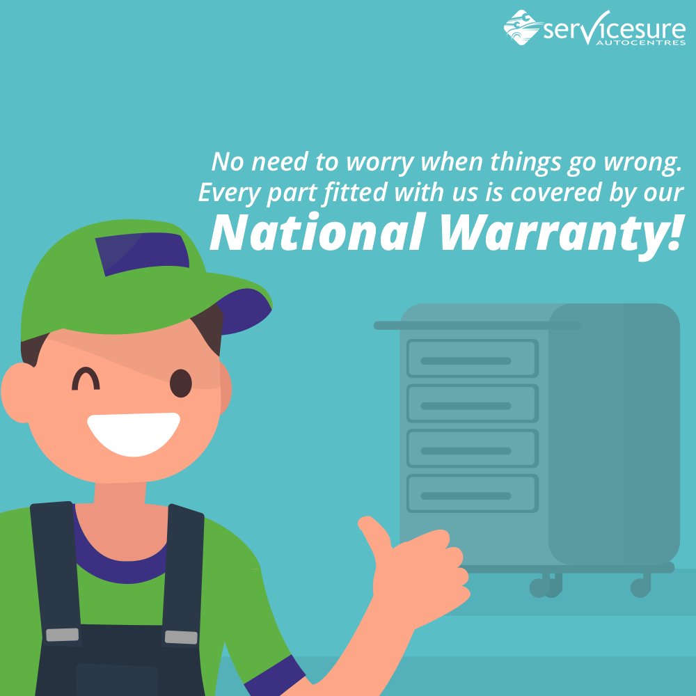 Servicesure's tweet photo. If you had your vehicle parts fitted at a Servicesure Garage they are covered under our National Warranty Scheme!
https://t.co/uAYGmrnzZJ https://t.co/UJfSMyt4ph