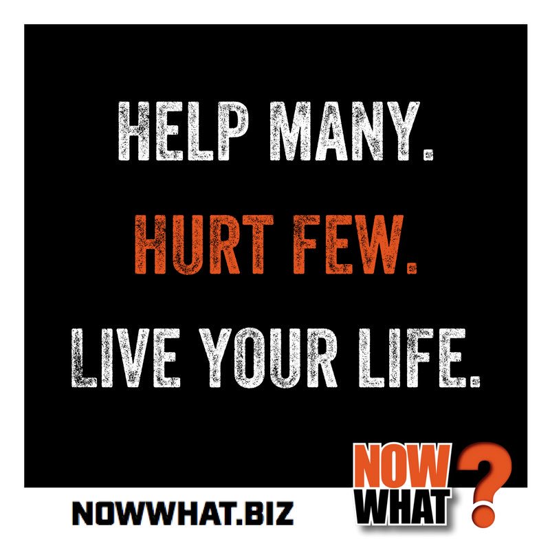 PippaJWhitfield's tweet image. Do you live by your own mantra in life? If so what is it? 
#HelpMany #HurtFew #LiveYourLife