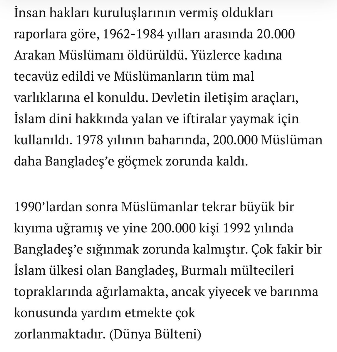 fatihtezcan's tweet photo. RT Myanmar Arakan'ın Özeti:
İngiltere sömürüyor
Sosyalistler öldürüyor
Budistler sürüyor.
Hepsinin susması normal.
Hepsi yoldaş hepsi katil. https://t.co/qRIL3V5a8k