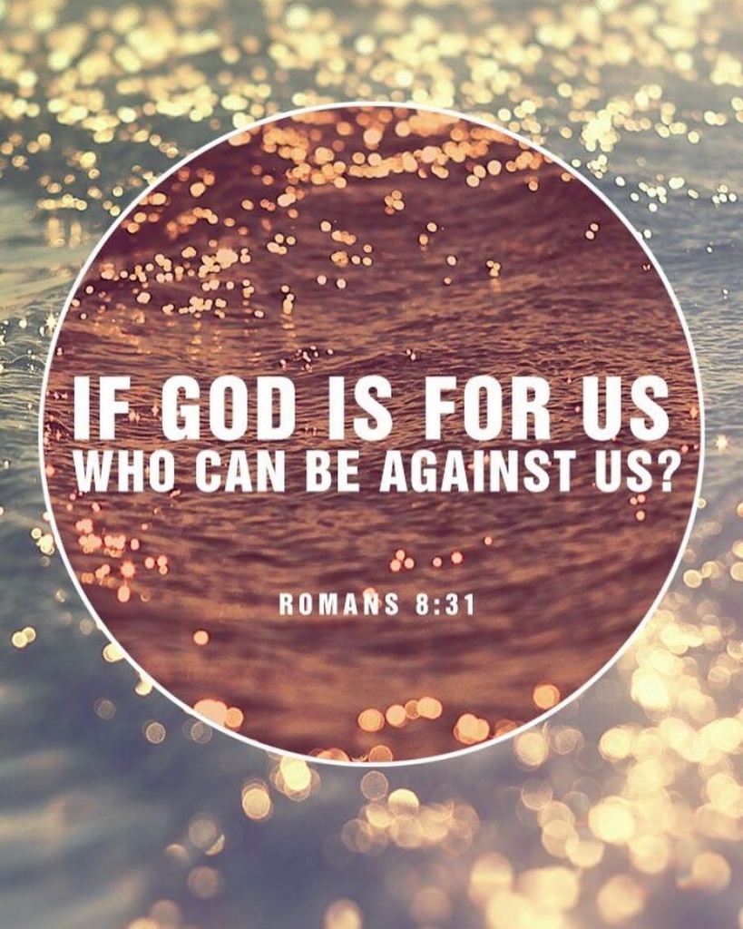 thee_gospel's tweet photo. If God is for us who can be against us? Romans-8:32 #godsway #glorifyyou #peace #dontbetroubled #strength #joyofth… https://t.co/qPjTE86R1S https://t.co/eCvX3CZIh0