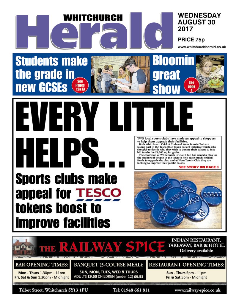 whit_herald's tweet photo. FRONT PAGE: Your latest Whitchurch Herald is out now, priced 75p. Don't miss your copy #ShropLL https://t.co/NrSwJqIOih