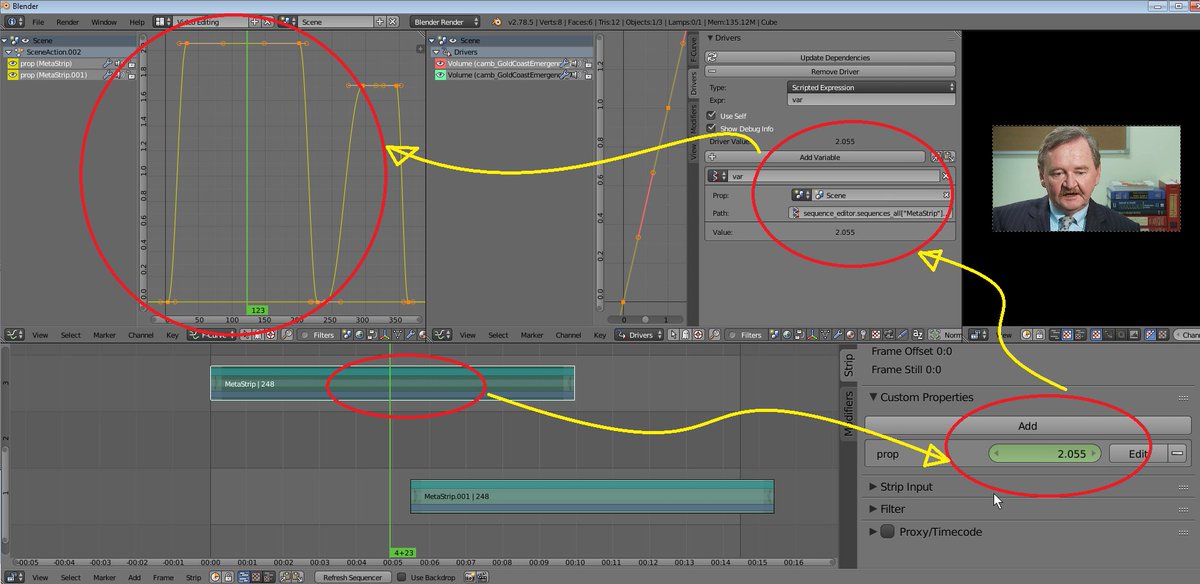 3pointedit's tweet image. Fun with #b3d Video editor, make a multitrack audio mixer - discreet tracks required, use metastrips #VSE #DriverHack