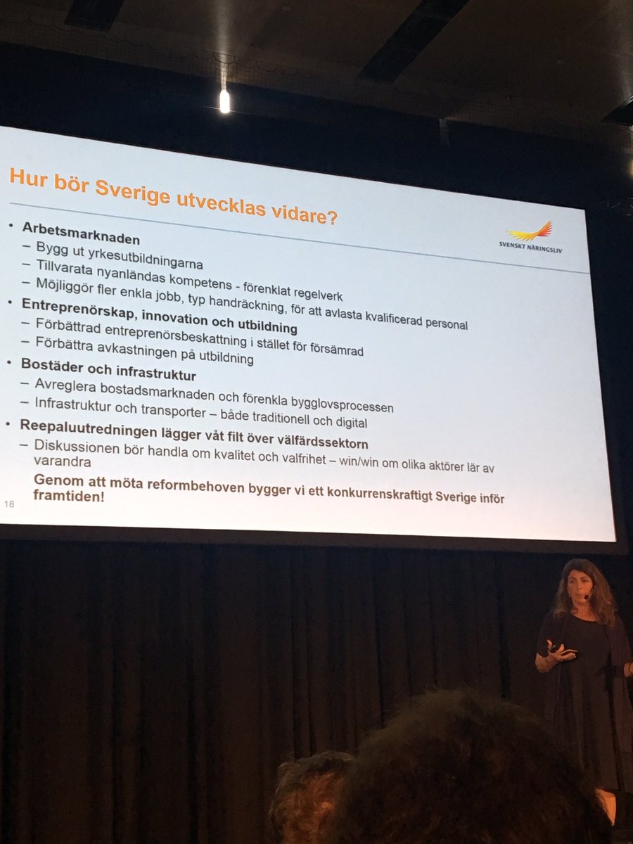 Bettina Kashefi, Svensk Näringsliv pratar om utmaningar o behov av reformer för att utveckla Sverige vidare #sta17