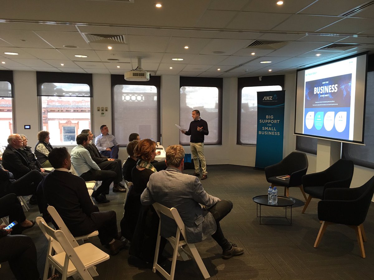 BradClayton79's tweet photo. @ANZ_AU talking to #TasSmallBiz about starting, running and growing their business. #bebusinessready #bepeopleready #betradeready @TRossi4 https://t.co/XP0zvAQOuz