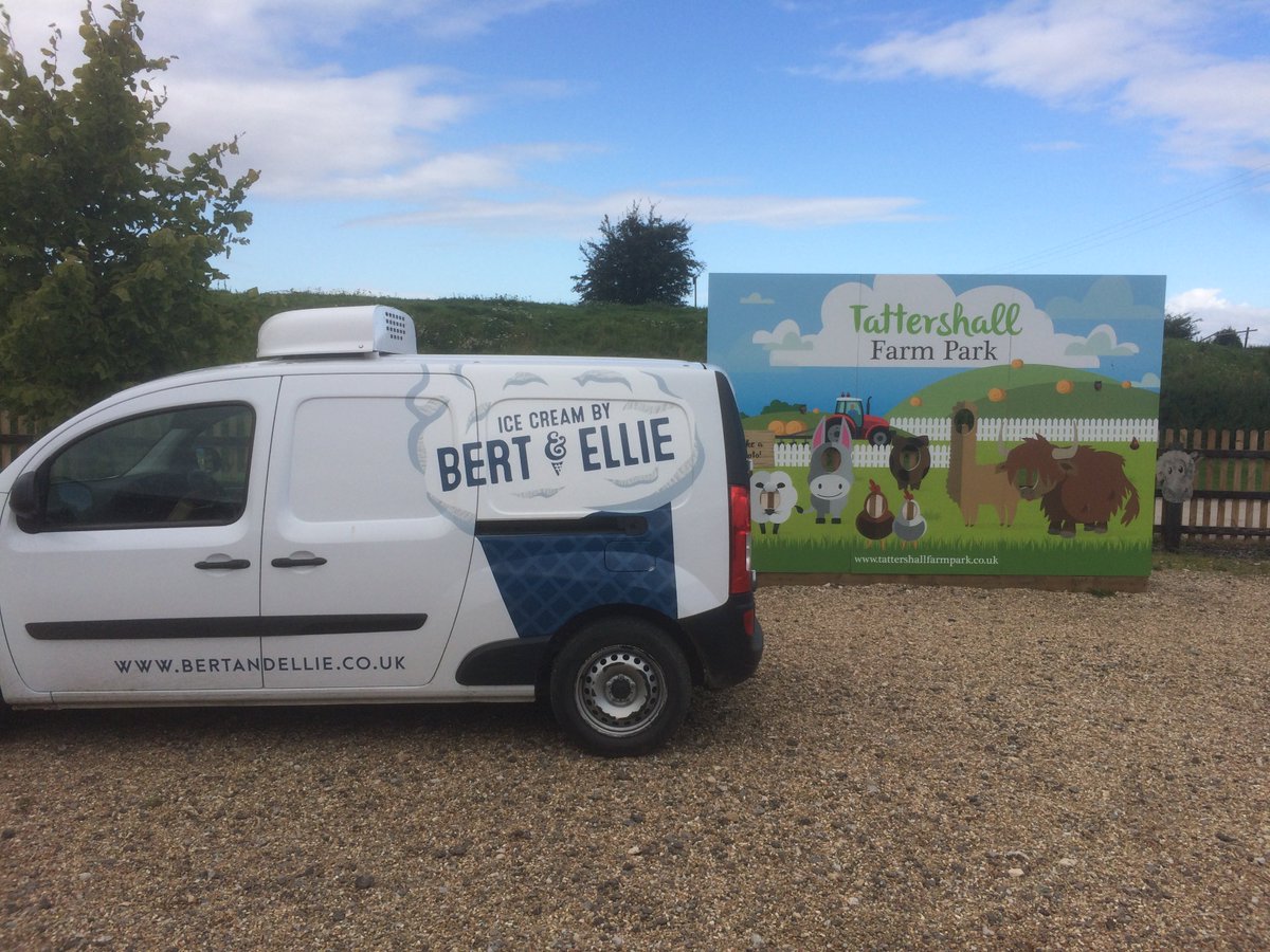 Bert_and_Ellie's tweet photo. No plans for the last weekend of the #summerholidays ? We suggest a visit to @tractor_tim -
 Tattershall Farm Park to try our #icecream https://t.co/Myaaa4UyAx