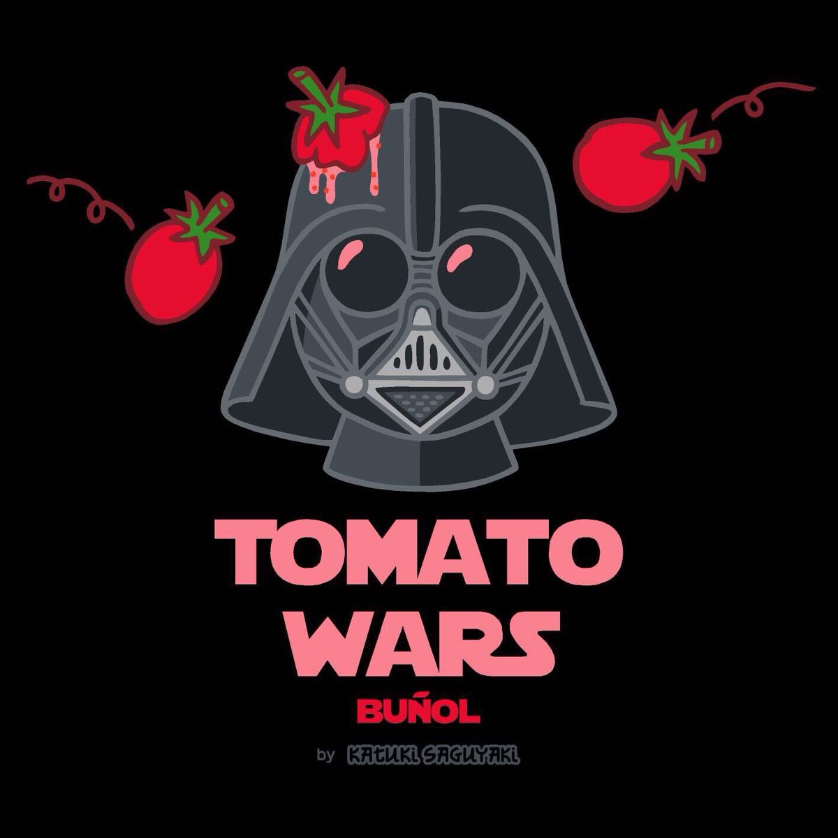 La #Tomatina2017 by Txema Sanz, primer lápiz de Katuki Saguyaki. <a href="/MikelUrmeneta/">MikelUrmeneta</a> hoy piensa  🍅🍅🍅🍅<a href="/juanaparisi/">Juan Aparisi</a> <a href="/LaTomatinaInfo/">La Tomatina Oficial</a> <a href="/AytoBunyol/">Ayuntamiento Buñol</a>