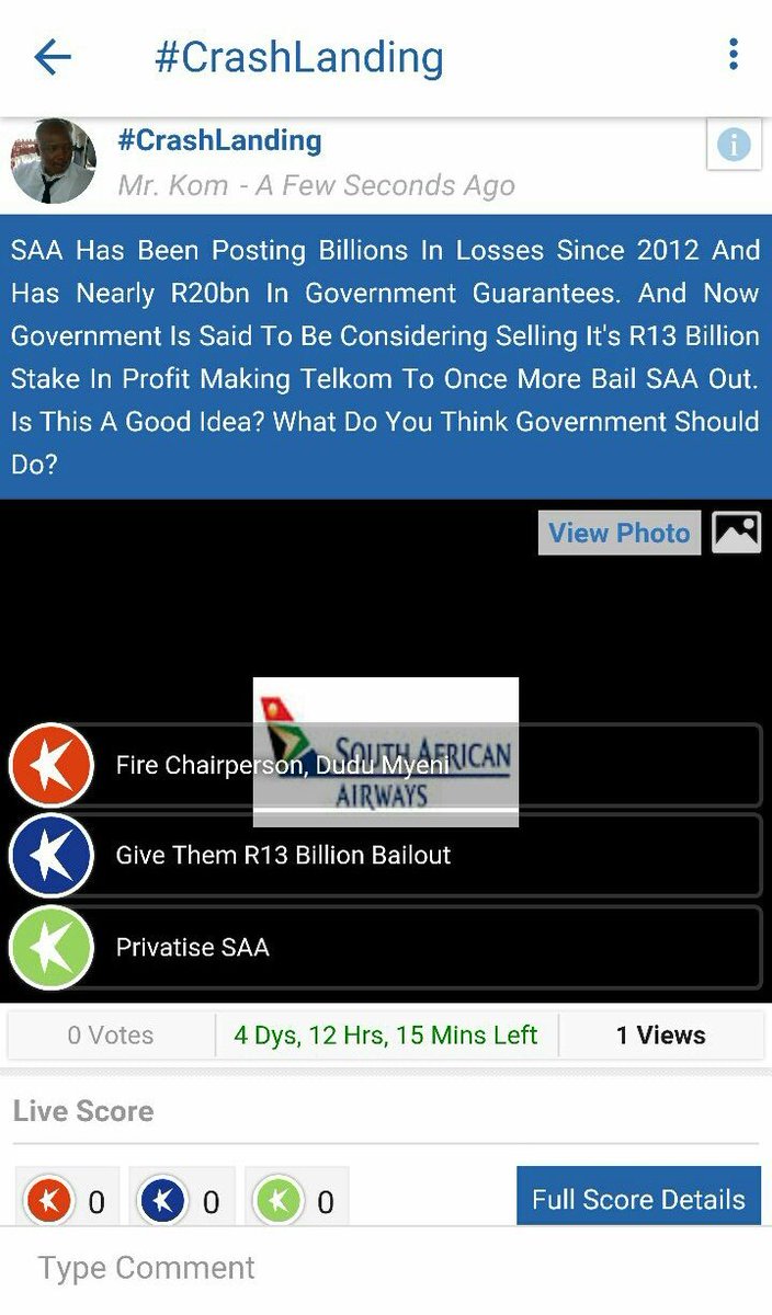KompareVs's tweet photo. #CrashLanding 
@mgigaba @eNCA @Radio702 @SABCNewsOnline @SAfmnews @Powerfm987 @ANN7tv 
Get app at https://t.co/IDDwQAKVkR
Join debate https://t.co/eGoJnhQc30