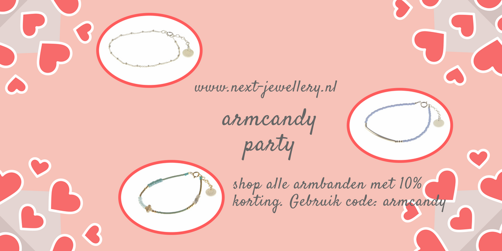 NextJewellery's tweet photo. Vandaag start onze Armcandy Party #armband #armbandjes #sieraden 10% korting op alle armbandjes met code: armcandy https://t.co/6KDQNARLDx https://t.co/bzdB4Z4KcL