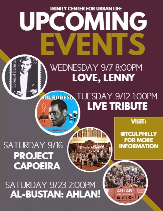 tculphilly's tweet photo. Here's our September event line up! See you soon! 
#PhiladelphiaEvents #freephillyevents #tculphilly https://t.co/nOuTkXYdhD