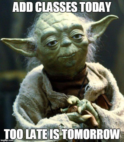 WStudentSuccess's tweet photo. August 30 
-- LAST DAY TO ADD AND/OR REGISTER FOR CLASSES
-- Last Day for 100% refund on drop and/or withdrawal https://t.co/lI6j0D9Tb7