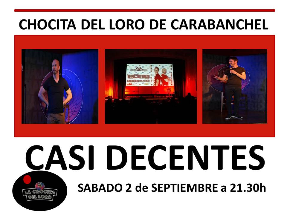 casidecentes's tweet photo. SORTEO 2 INVIS DOBLES para CASI DECENTES el SABADO 2 de Septiembre 21.30h en @chocitadelloro CARABANCHEL.Haz RT y FL
https://t.co/sqNRNOkGT5 https://t.co/BqKawAwR5a