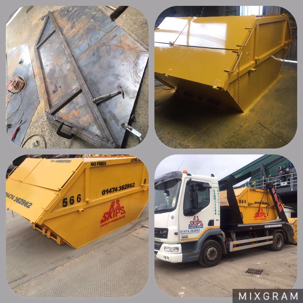 RSSkips's tweet photo. 8yd and 12yd lockable #skips available for commercial sites. Built by our own in house welder/fabricator #RSSkips https://t.co/j8fRwVTB57