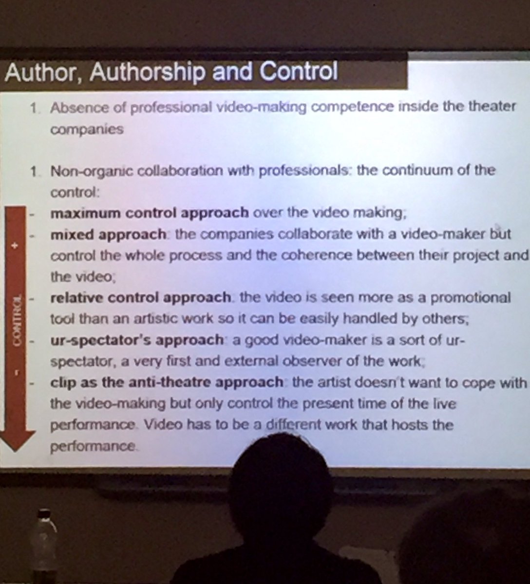 LiamJarvis's tweet photo. Authorship and the 'continuum of control' over promotional trailers in theatre practice #TaPRA2017 #Tapra2017Tech @ijpadm https://t.co/ByJuIacZ34