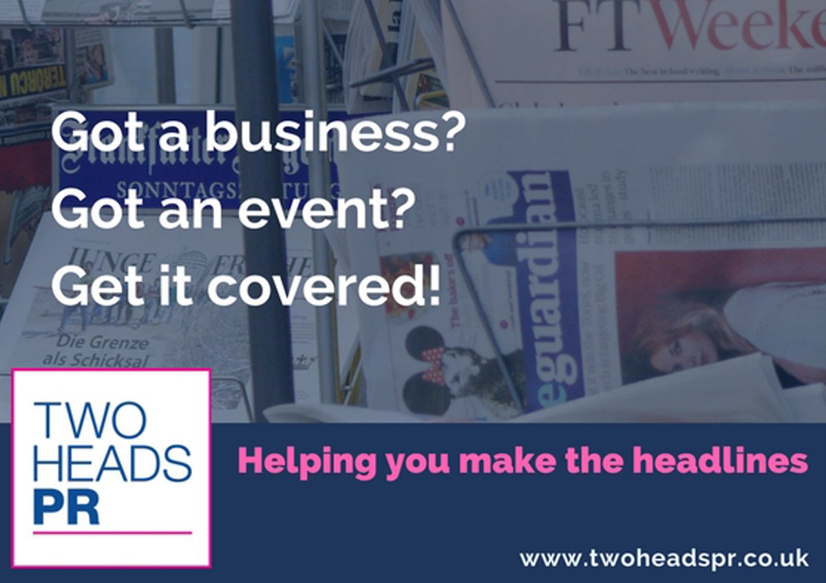 2headspr's tweet photo. Got a business?
Got an event?
Get it covered!
Two Heads #PR 
Helping you make the headlines https://t.co/rXMB2Y39PT