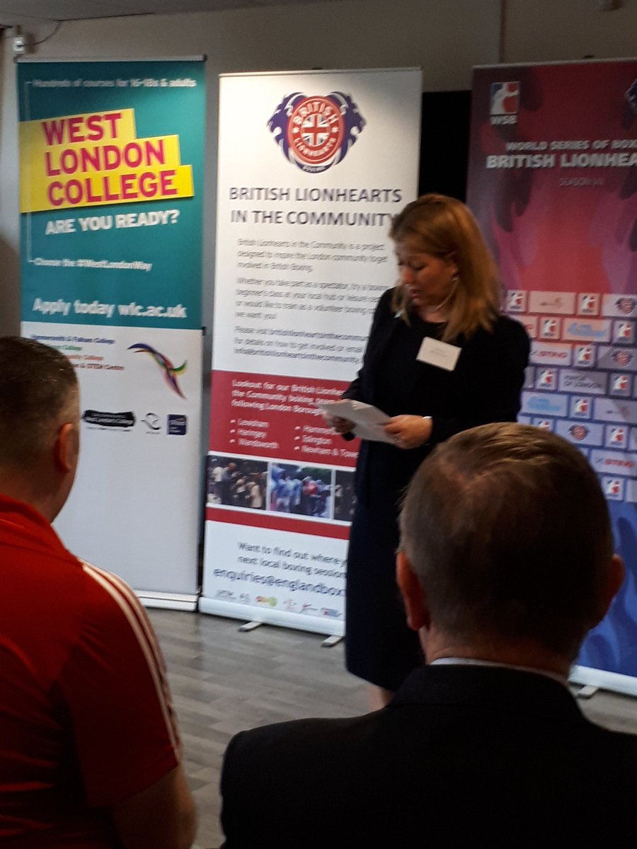 westlondoncol's tweet photo. Warm welcome from @JanetGardner30 to all our visitors who are @EHWLC for our Boxing Academy relaunch! https://t.co/IjHZQjOKrQ