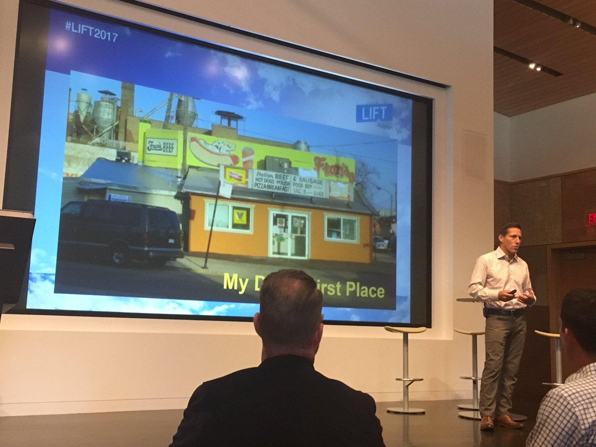 kimdgeiger's tweet photo. .@NickSarillo got his "MBA in business" working alongside his dad growing up working for his restaurant #lift2017 #Trep #Earlylessons https://t.co/nYy746wjKr