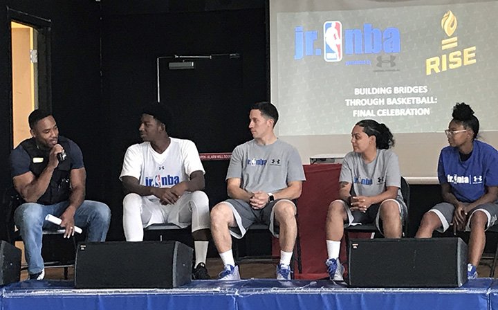 RISEtoWIN's tweet photo. RISE CEO @JocelynBenson on @HuffPost – How basketball united kids, police in Chicago: https://t.co/NKLblAIo5F #TeamJrNBA #ULBoysGirlsClub https://t.co/AUDy3SWvGY