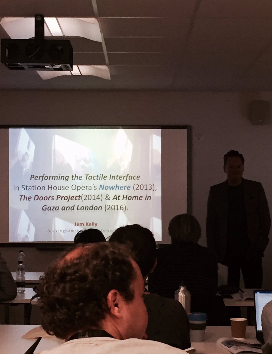 LiamJarvis's tweet photo. @jemTelePresent1 discusses his research with Station House Opera on telematics &amp; composite images #Tapra2017Tech #TaPRA2017 @ijpadm https://t.co/Z8PYKYG1Ea