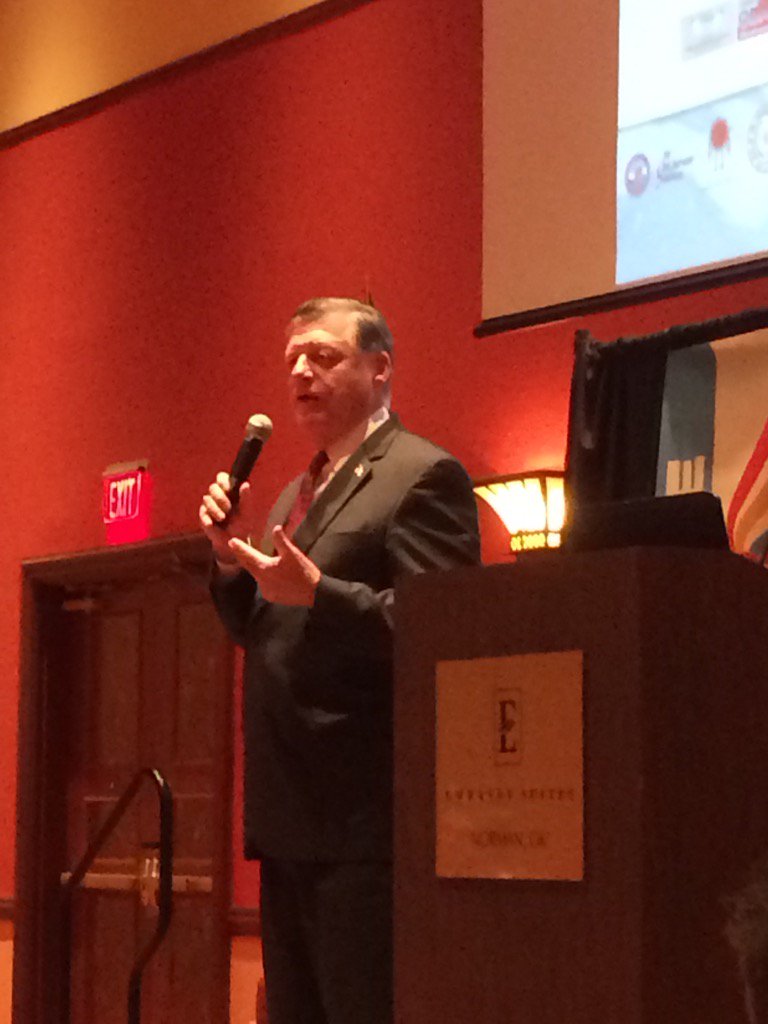 okptac's tweet photo. Rep. Tom Cole welcomes the crowd to the Okla 4th District. https://t.co/0GCzNkVXz2