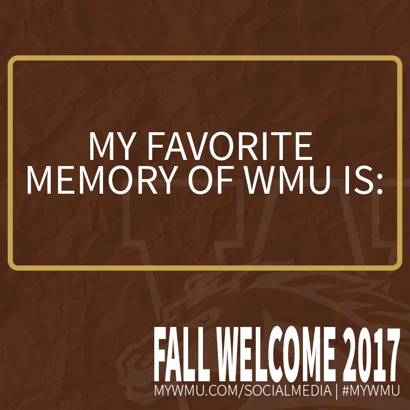 wmualumni's tweet photo. We all have a love for WMU! Let the memories and inside jokes begin! #FallWelcome2017 #MyWMU https://t.co/T4Py4xgyyu