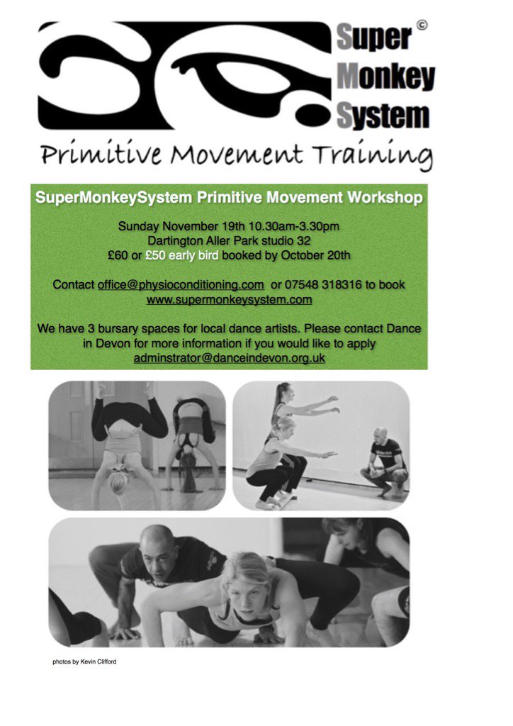 Totnes fundamentals workshop Nov 19 Movers &amp; sporty types - get your monkey on! Early bird offer. #primitivemovement