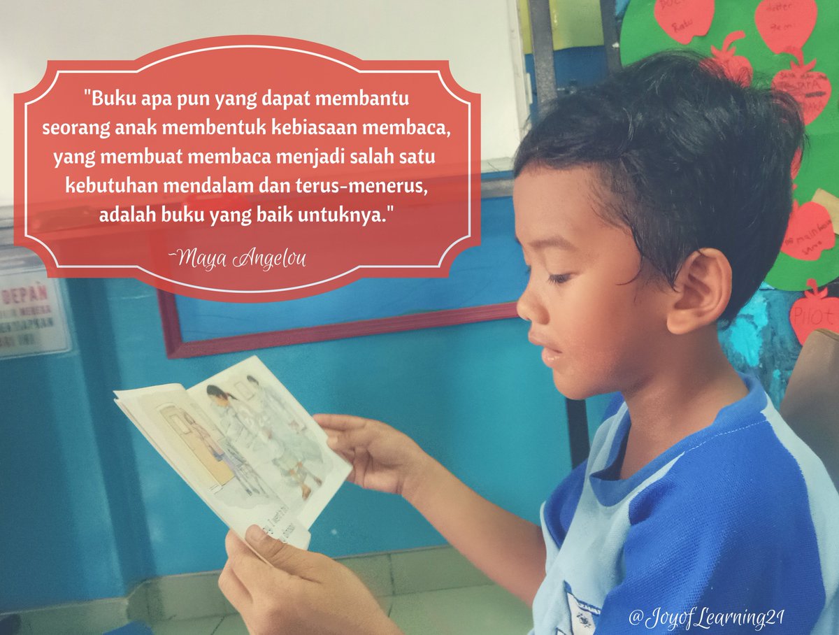 JoyofLearning21's tweet photo. Buku apa pun yang membantu anak menciptakan kebiasaan membaca, ... adalah buku yang baik untuknya. - Maya Angelou
@Haidar_Bagir https://t.co/dxopEh9Qis