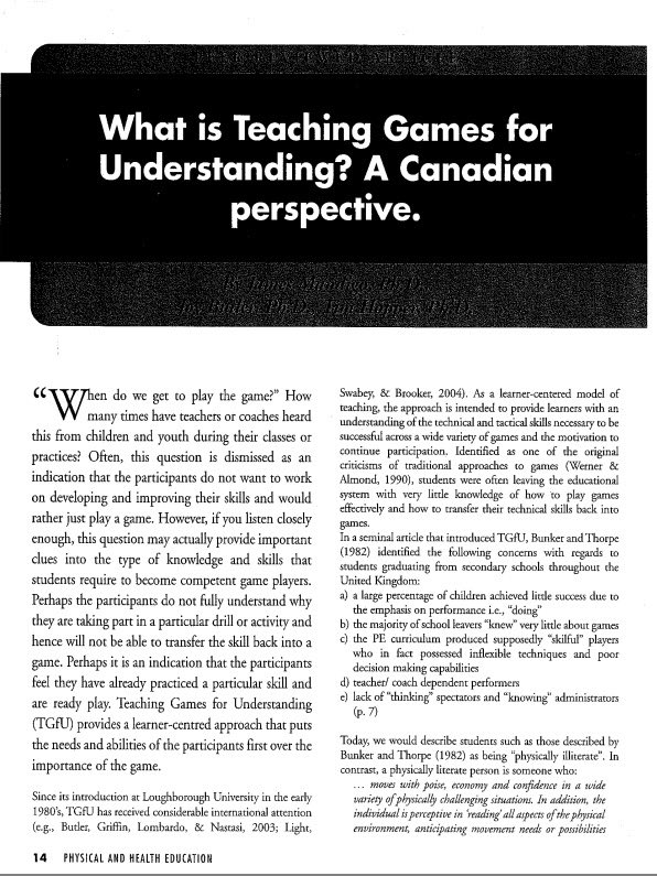 CatchingHeather's tweet photo. About to talk #TGfU at #PLNorthBay.
Here's one of my favourite articles. Oldie (2007) but goodie.
https://t.co/uzKmRE05Xl
#hpe #physed https://t.co/STI2hQVmre