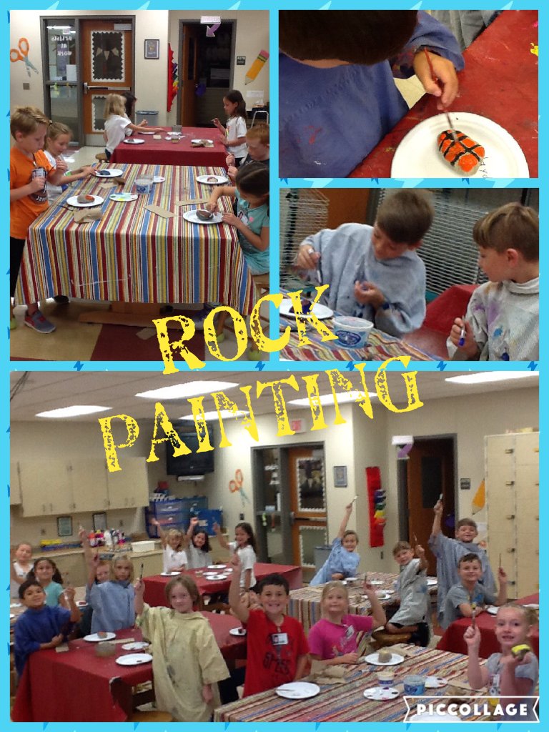 GESMrsScudder's tweet photo. We "rocked" our painting time today.  I love the creativity and uniqueness of each rock.  We are just like the book "Only One You." https://t.co/H6ZOBhKJHZ