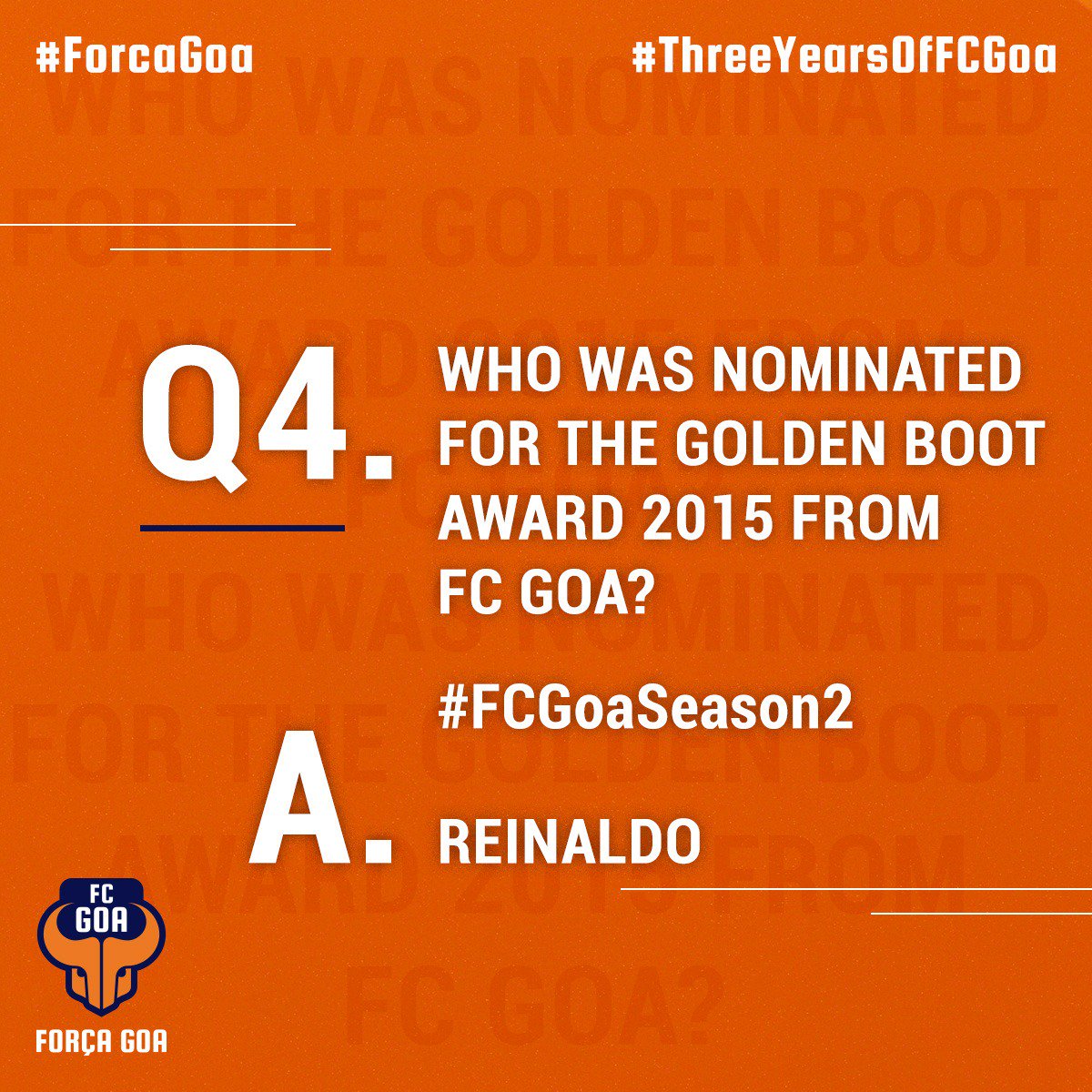 FCGoaOfficial's tweet photo. He was the top goal scorer in #FCGoaSeason2!
#ThreeYearsOfFCGoa #ForcaGoa https://t.co/bzgWNvzfpX