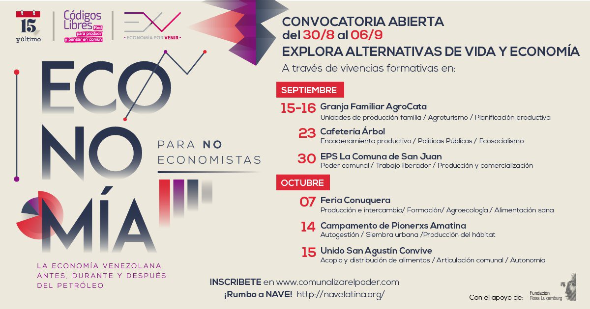 codigos_libres's tweet photo. ¿Quieres conocer prácticas económicas actuales? POSTULATE para explorar alternativas de vida y economía”  https://t.co/B9QtOMgYmL https://t.co/IeARSchexv