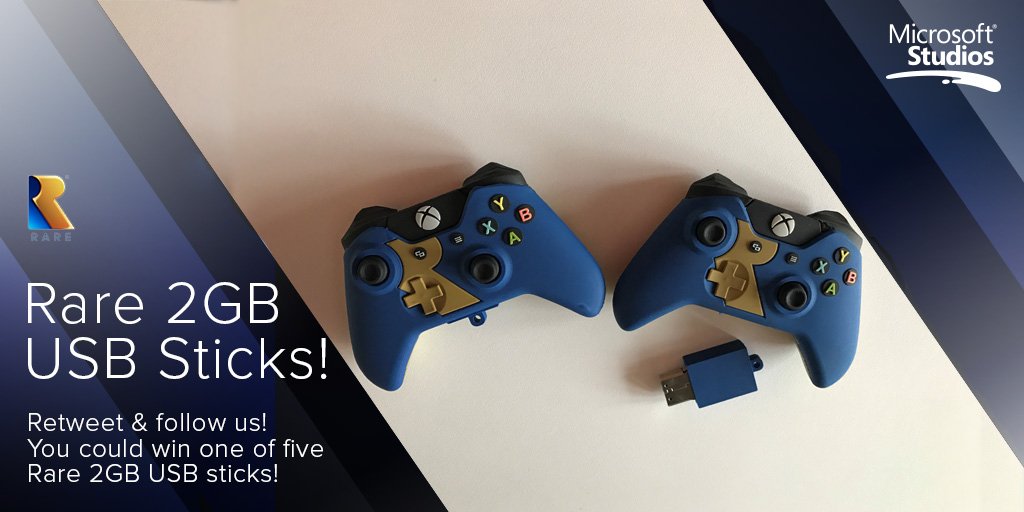 RareLtd's tweet photo. We've got five mini-controller shaped Rare USB sticks to give away this week! RT and follow us by 4pm BST tomorrow to enter... #WinWednesday https://t.co/MwtiN7eX5m