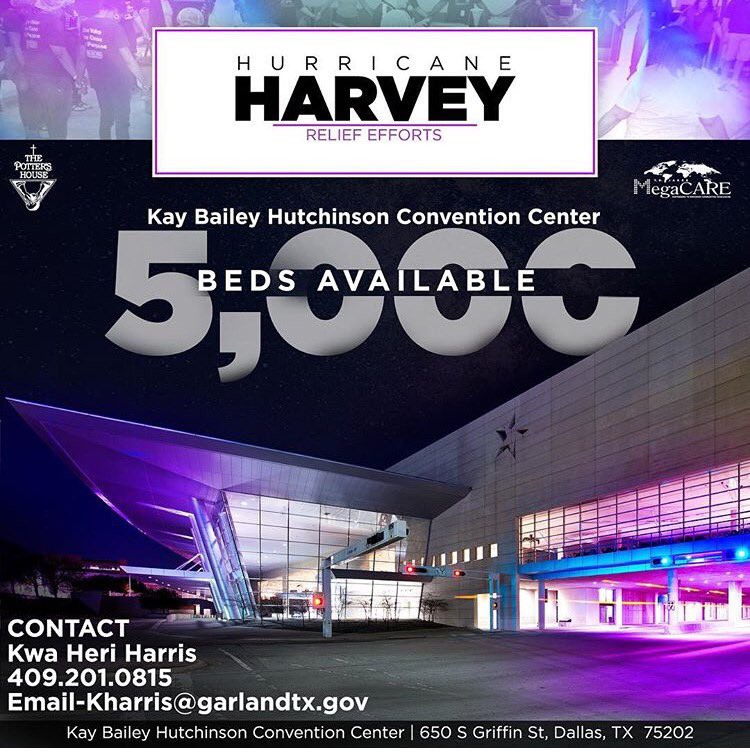 HARRISFAULKNER's tweet photo. To her friend: "We got to be strong baby". Please See Second Pic: #Dallas is stepping up with 5,000 beds. #Harvey https://t.co/w7Bsykzulc