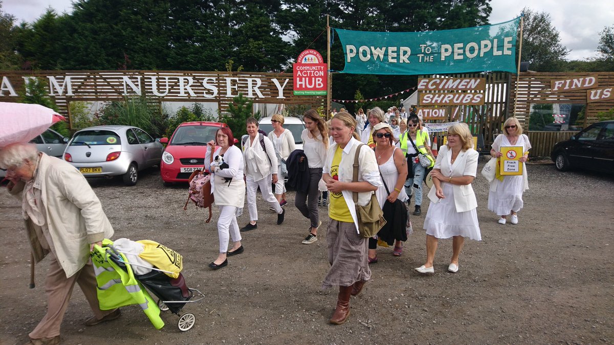 alanwilliamz's tweet photo. Sixth Women's March sets off from Maple Farm and heads east on the A583 towards the gate #CallForCalm #OngoingResistance #SupportPNR https://t.co/Z9C8EkDTRZ