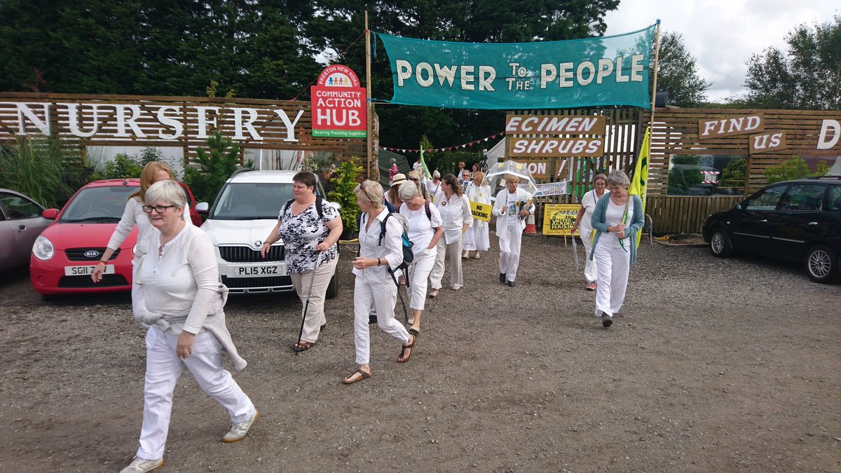 alanwilliamz's tweet photo. Sixth Women's March sets off from Maple Farm and heads east on the A583 towards the gate #CallForCalm #OngoingResistance #SupportPNR https://t.co/Z9C8EkDTRZ