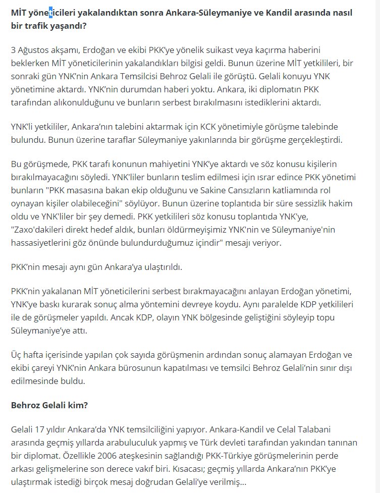 ameddicleT's tweet photo. MİT yöneticileri ne zaman, nerede ve nasıl yakalandılar? Yakalanan kişiler kimler ve amaçları neydi?

Ankara-Süleymaniye-Kandil arası trafik https://t.co/z5TChm5PHo