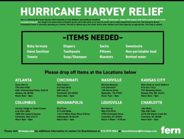 DaveIsingRB's tweet photo. CBandT is assisting those affected by Harvey. Pickups Thurs and Mon at our Norton Commons branch 17016 Meeting St. https://t.co/YCuiMieRK4
