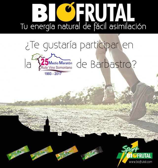 Mañana es el último día para participar en el sorteo de un dorsal para la Medio Maratón de Barbastro. Participa aquí goo.gl/nDdoio