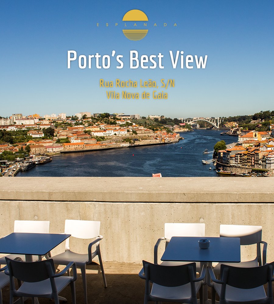 esplanadatlf's tweet photo. #Welcome to #Esplanada.
Here you can enjoy #Porto's best #view whilst having some #apperitifs.
#Dazzle yourself with this amazing view! ;) https://t.co/R6X8X5OD7l