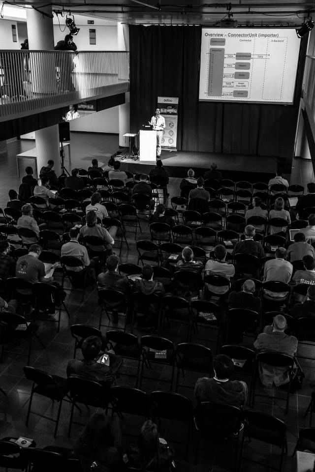 Odoo's tweet photo. "Dealing with business complexities with a small team and Odoo" talk by Maarten Vrakking aimed at startups and CEOs: https://t.co/pz5ZQnqUr9 https://t.co/pA4Vv7fD4d