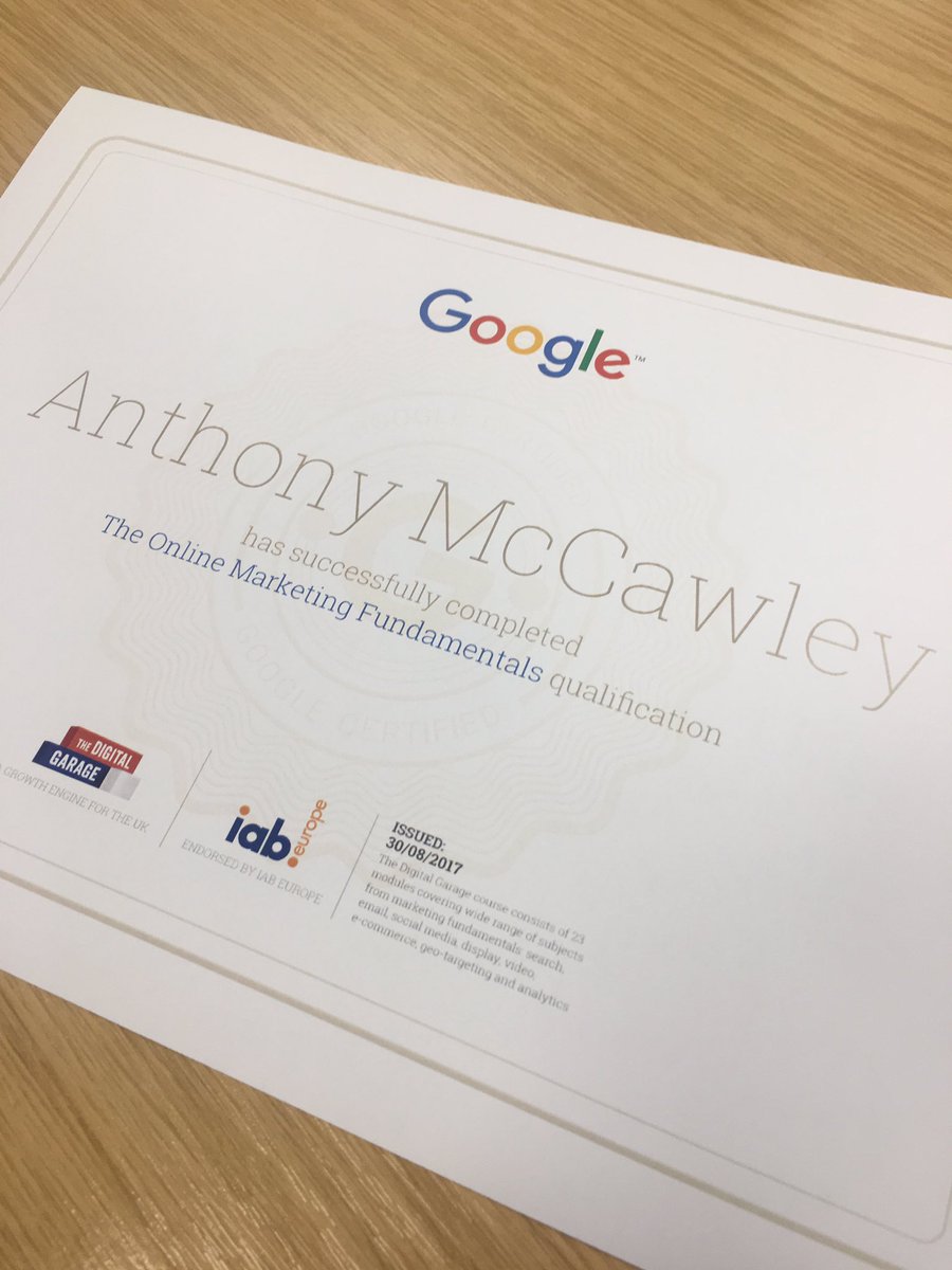 estioanthony's tweet photo. I guess I'm Google Certified now! @Google #marketing #digitalmarketing https://t.co/KjPoOVjryz