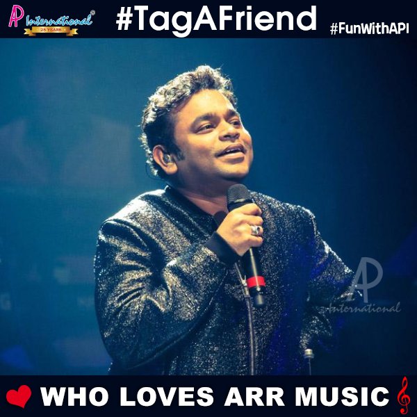 APIfilms's tweet photo. Join the #APInternational family in celebrating #25yearsofARR and show your support by tagging your friends! @oneheartthefilm 
#ARRahman https://t.co/onFOfePfoE