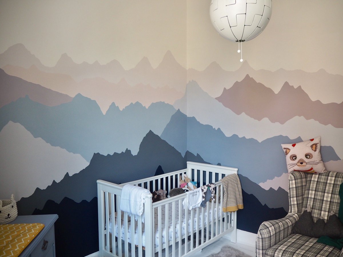 Dedubart's tweet photo. Our first Mountain mural is complete for our clients nursery and we used @johns#edinburgh #murals https://t.co/VHeztsmbAn