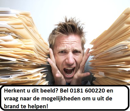 De administratie stapelt zich op en het wordt het steeds moeilijker om hieruit te komen. Laat ons u helpen!