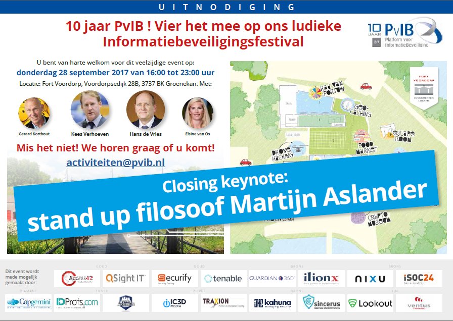 SecurityCongres's tweet image. Lustrumevent PvIB: en de surprising key note is ......
Mis het niet en meld je nu aan!