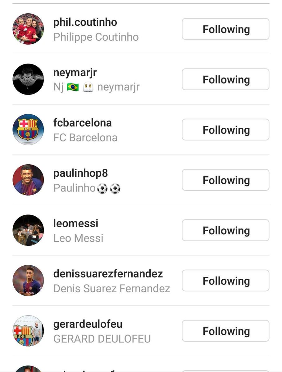 BarcaFCnews9's tweet photo. Dembele follow coutinho on instagram❤❤❤
#dembele #DembeleFCB #CoutinhoFCB #Coutinho #CoutinhoBarca #CoutinhoDay #DEMBELE11 #Barca #BarCamp https://t.co/gHFCZ7UNMI