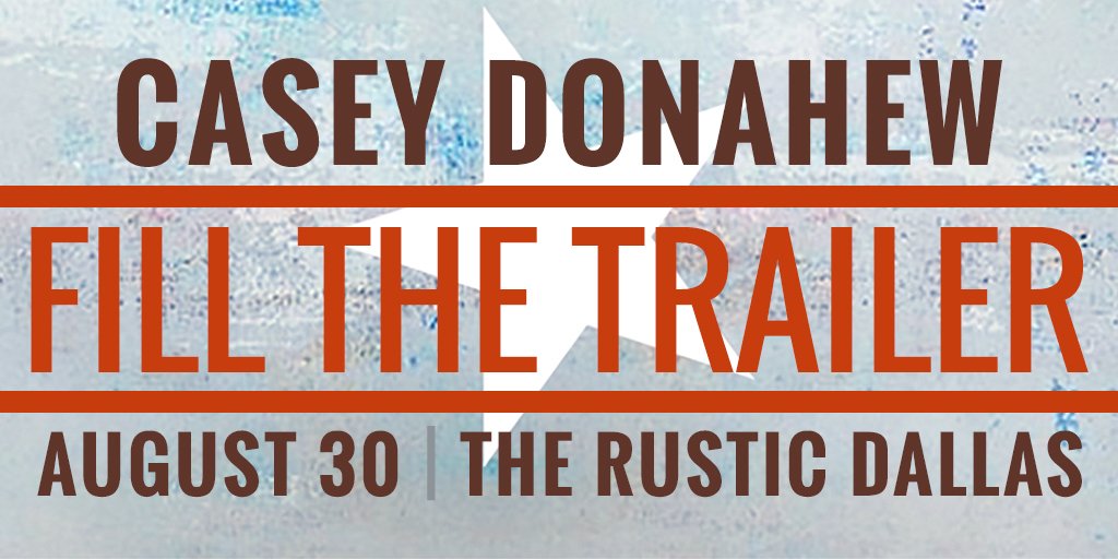 caseydband's tweet photo. TODAY. Let's #FillTheTrailer at @TheRusticDallas
We'll be there all afternoon and evening. Bring essentials for #HurricaneHarvey relief. https://t.co/iB99ciVVX9