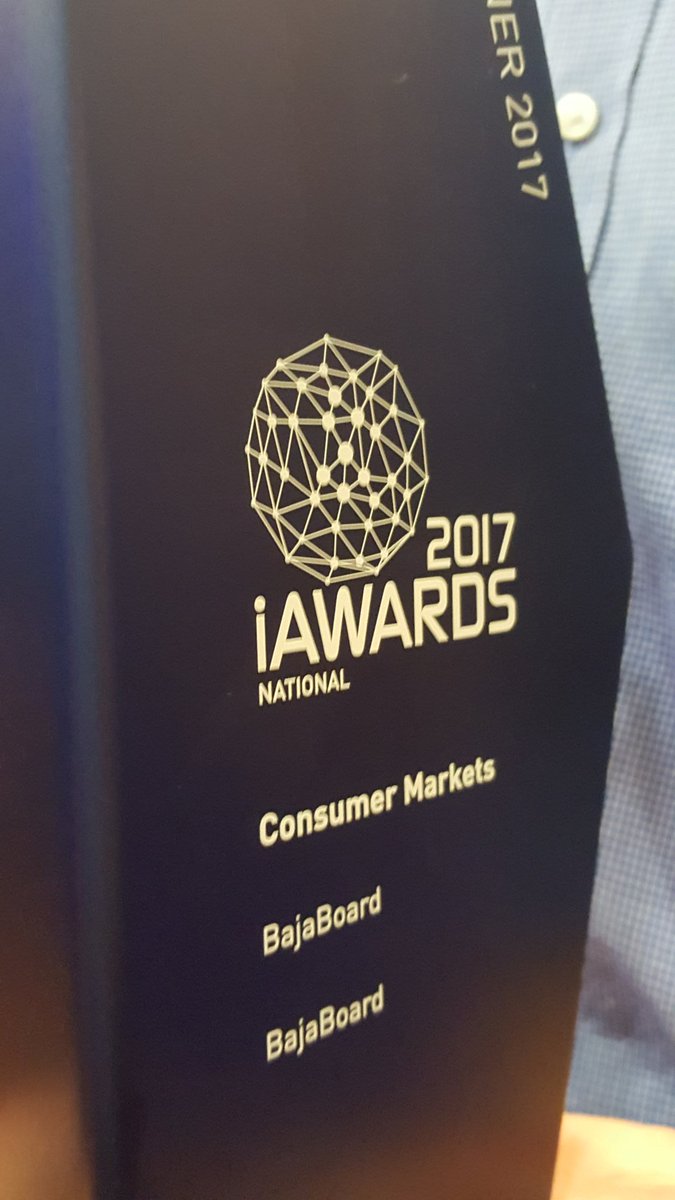 BajaBoard's tweet photo. #National #iAwards winners!!! Woooooooo. Thanks for all the support everyone #theiAwards #technology #innovation #tech #electricskateboard https://t.co/BE6illCzBE